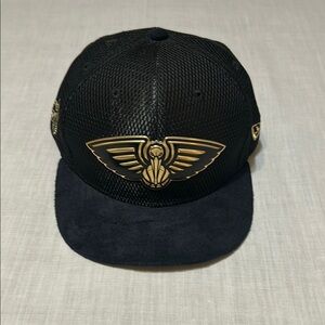 New Orleans Pelicans New Era 9fifty Court Collection Black and Gold Cap